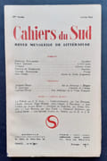 Cahiers du Sud. N°242. Janvier 1942.  par SIKELIANOS (Angelos). DANOEN (Emile). TOURSKY. MIOMANDRE (Francis de). ALEXANDRE (Maxime). HUREL (Eric). MASUI (Jacques). PICON (Gaétan). TORTEL (Jean). DECAUNES (Luc). GROS (Léon-Gabriel). BERTIN (Gabriel).