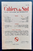 Cahiers du Sud. N°246. Mai 1942.  par SAINT-JOHN PERSE. SEUPHOR (Michel). MAURON (Charles). CRESPELLE (Marcelle). DODAT (François). GASSOL (Ventura). TORTEL (Jean). BERTIN (Gabriel). MOUREN (Gaston). BOUSQUET (Joë).