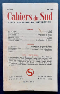 Cahiers du Sud. N°246. Mai 1942. 