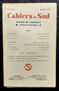 Cahiers du Sud. N°228. Octobre 1940.  par BOUSQUET (Joë). TORTEL (Jean). BALLARD (Jean). THOMAS (Henri). NELLI (René). SAROYAN (William). LANNES (Roger). 
