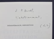 Désespérance, déposition. Poèmes.  par STEFAN (Jude).  - Image 1