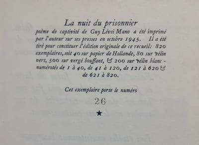 Images de l'homme immobile, de Jean Garamond. La Nuit du prisonnier. Portrait par Valentine Hugo.
