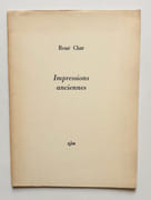 Impressions anciennes.  par CHAR (René). (Guy Lévis Mano).  - Image 1