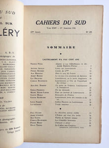 Cahiers du Sud. N°275. 1er semestre 1946.