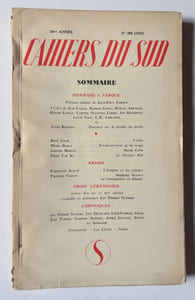 Cahiers du Sud. N°286. 2ème semestre 1947.