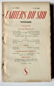 Cahiers du Sud. N°287. 1er semestre 1948.
