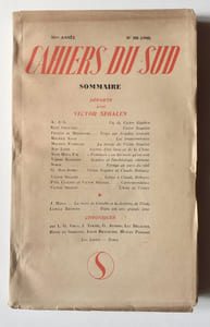 Cahiers du Sud. N°288. 1er semestre 1948. 