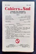 Cahiers du Sud. N°217. Juin 1939. par BERTIN (Gabriel). MICHAUX (Henri). CLOT (René-Jean). GAUCHER (Georgette). LORCA (Féderico Garcia). JACQUOT (Jean). MILLER (Henry). 