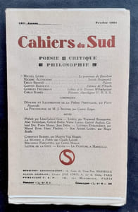 Cahiers du Sud. N°128. Février 1931. 