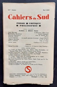 Les Cahiers du Sud. N°140. Mai 1932.