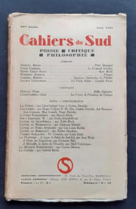 Les Cahiers du Sud. N° 173, juin 1935.