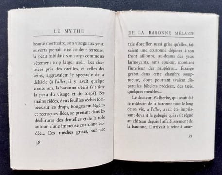 Qui est cet étranger qui n'est pas d'ici ? Ou le mythe de la baronne Mélanie. . TRIOLET (Elsa).