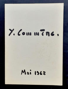 Jean Commère. Dessins, aquarelles, petits formats.