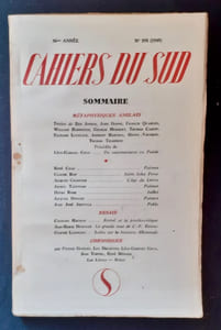 Les Cahiers du Sud. N°293. 1er semestre 1949.