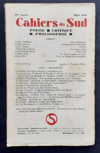 Les Cahiers du Sud. N°181, mars 1936.