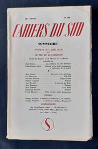 Les Cahiers du Sud. N°306. Premier semestre 1951.