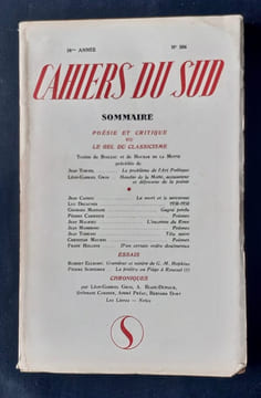 Les Cahiers du Sud. N°306. Premier semestre 1951.. MALRIEU (Jean). DECAUNES (Luc). CARRIGUE (Pierre). CASSOU (Jean). TORTEL (Jean). GROS ...
