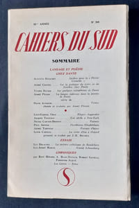 Les Cahiers du Sud. N°308. Deuxième semestre 1951.