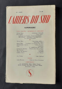 Les Cahiers du Sud. N°340, avril 1957.