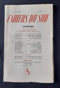 Les Cahiers du Sud. N°344, janvier 1958.