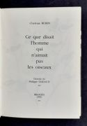 Ce que disait l'homme qui n'aimait pas les oiseaux. par BOBIN (Christian).  - Image 3