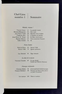 Chef-lieu: n°1, novembre 1992.. BOBIN (Christian). BODDAERT (François). DIETRICH (Luc). ROUX (Paul de). VALLS (Xavier). ORTLIEB (Gilles).