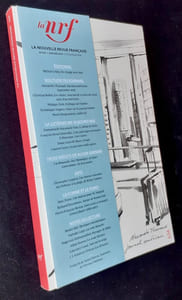 La Nouvelle Revue Française, n°634, janvier 2019.