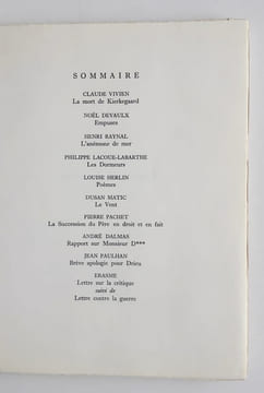 Le nouveau Commerce. Cahier 11. Printemps-été 1968.. VIVIEN (Claude). DEVAULX (Noël). RAYNAL (Henri). LACOUE-LABARTHE (Philippe). HERLIN (Louise). ...