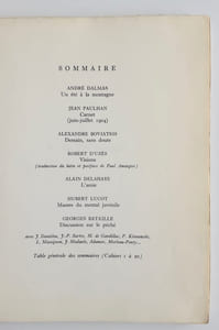 Le nouveau Commerce. Cahier 20. Automne 1971.