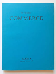 Le nouveau Commerce. Cahier 38. Automne 1977.