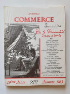 Le nouveau Commerce. Cahier 56/57. Automne 1983.