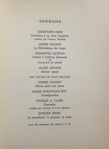 Le nouveau Commerce. Cahier 70. Printemps 1988. 