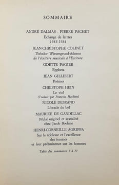 Le nouveau Commerce. Cahier 76/77. Printemps 1990. . DALMAS (André). PACHET (Pierre). COLINET (Jean-Chritophe). PAGIER (Odette). GILLIBERT (Jean). ...