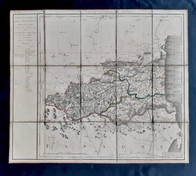 Département des Pyrénées Orientales décrété le 9 février 1790 par l'Assemblée nationale. Atlas national de France, n°63. . PYRÉNÉES-ORIENTALES. Carte ...