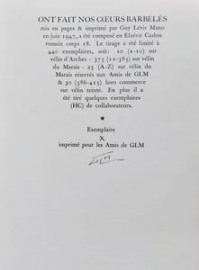 Ont fait nos coeurs barbelés.