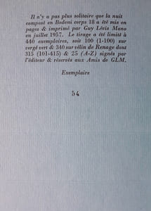 Il n'y a pas plus solitaire que la nuit. Suivi de L'aube restitue le vivant à la mêlée.
