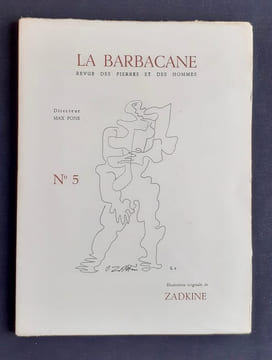 La Barbacane. Revue des pierres et des hommes. N°5, juillet 1967.. FOLLAIN (Jean). ZADKINE (Ossip). CHOPIN (Henri). GUILLEVIC. NELLI (René). PONS ...