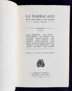 La Barbacane. Revue des pierres et des hommes. N°64/65, septembre 1997. 