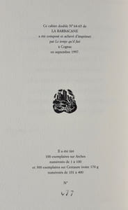 La Barbacane. Revue des pierres et des hommes. N°64/65, septembre 1997. 