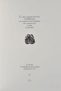 La Barbacane. Revue des pierres et des hommes. N°81/84, mars 2005.