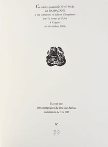 La Barbacane. Revue des pierres et des hommes. N°87/90, décembre 2006. 