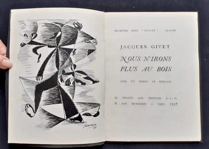 Nous n’irons plus au bois. Avec un dessin de Survage.