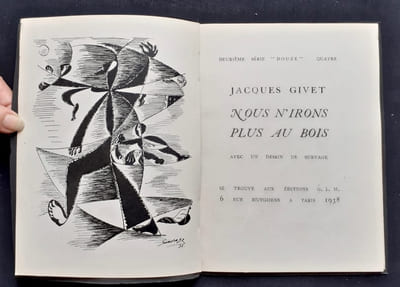 Nous n’irons plus au bois. Avec un dessin de Survage.