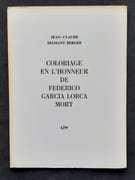Coloriage en l’honneur de Federico Garcia Lorca mort. par DIAMANT-BERGER (Jean-Claude).  - Image 1