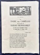 La Dame aux camélias sur la tombe de Sarah Bernhardt, la nuit de ses funérailles à Paris le Jeudi-Saint 29 mars 1923.  par BERNHARDT (Sarah). MERCIER (Léon).  - Image 1