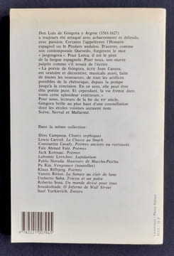Les Solitudes et autres poèmes. . GONGORA (Luis de). DARMANGEAT (Pierre).