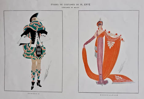 Programme du Théâtre du Châtelet : Au temps des Merveilleuses. . ERTE - (Romain de Tirtoff) - VERTES (Marcel) - LEHMANN (Maurice).