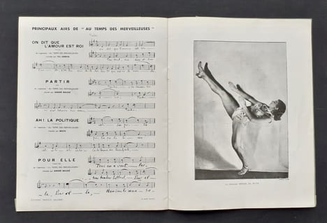 Programme du Théâtre du Châtelet : Au temps des Merveilleuses. . ERTE - (Romain de Tirtoff) - VERTES (Marcel) - LEHMANN (Maurice).