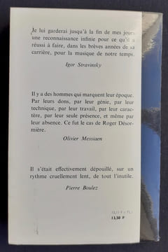 Roger Désormière et son temps. Textes en hommage, réunis par Denise Mayer et Pierre Souvtchinsky. . DESORMIERES (Roger). MESSIAEN (Olivier). AURIC ...