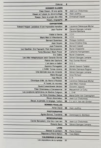 Opus International, n°115, septembre 1989.